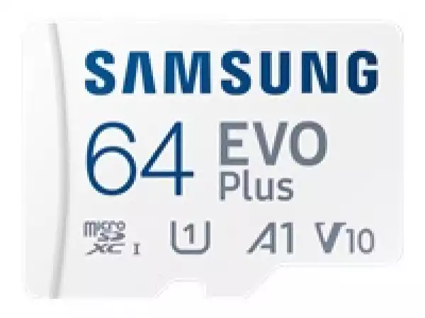Samsung 64GB micro SD Card EVO Plus with Adapter, Class10, Transfer Speed up to 160MB/s