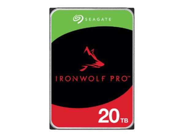 SEAGATE Ironwolf PRO Enterprise NAS HDD 20TB 7200rpm 6Gb/s SATA 256MB cache 8.9cm 3.5inch 24x7 for NAS RAID Rackmount systems BLK