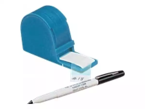 Self-laminating wire marker dispenser, 200 labels 25.40 x 31.75mm, with pen, max