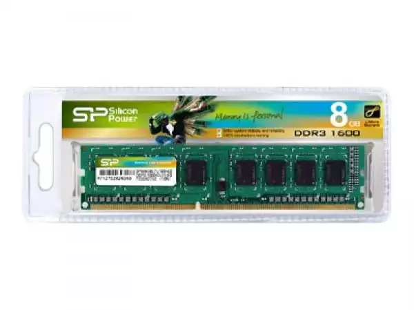 Silicon Power DDR3-1600 CL11 8GB DRAM DDR3 U-DIMM Desktop 8GB (512*8) 16chips