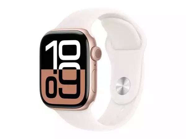 Смартчасовник APPLE Watch S10 GPS 42mm Rose Gold Alu Case with Light Blush Sport Band SM