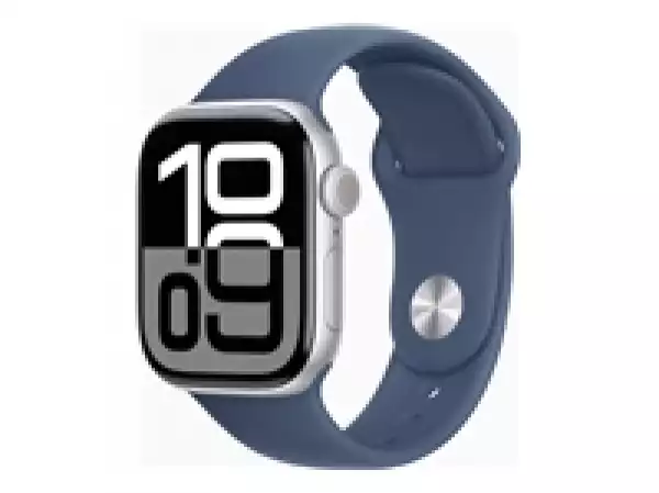 Смартчасовник APPLE Watch S10 GPS 42mm Silver Alu Case with Denim Sport Band ML