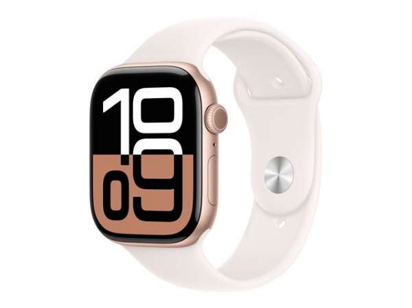 Смартчасовник APPLE Watch S10 GPS 46mm Rose Gold Alu Case with Light Blush Sport Band ML