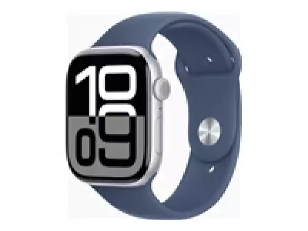Смартчасовник APPLE Watch S10 GPS 46mm Silver Alu Case with Denim Sport Band SM