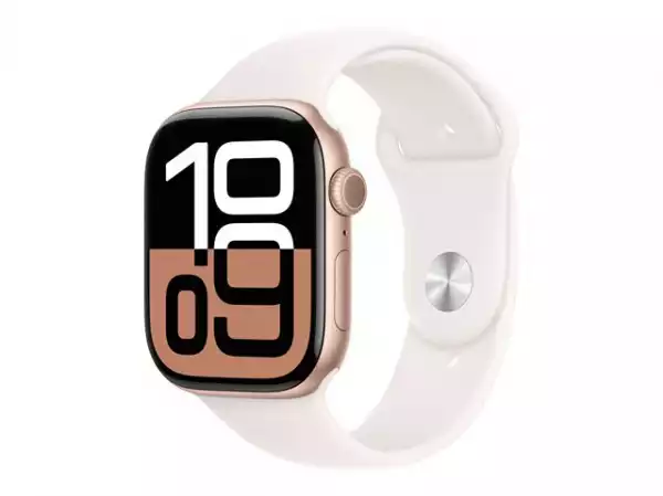 Смартчасовник APPLE Watch S10 GPS 46mm Rose Gold Alu Case with Light Blush Sport Band ML