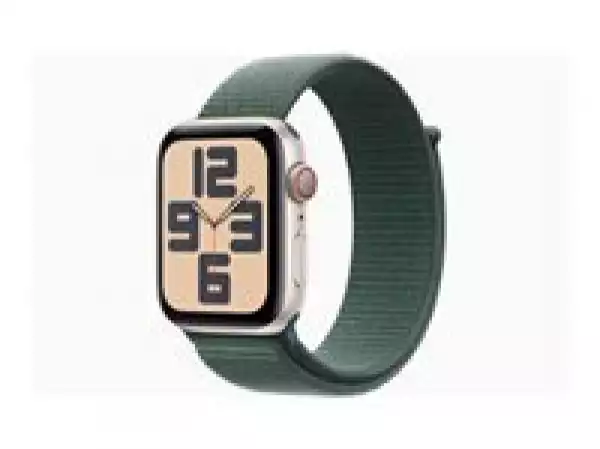 Смартчасовник APPLE Watch SE2 v3 Cellular 44mm Starlight Alu Case with Lake Green Sport Loop