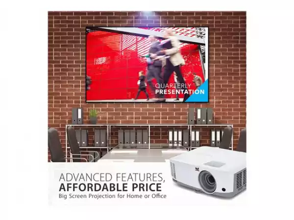 VIEWSONIC PA503S DLP SVGA Projector 3.600 ANSI LUMEN 1.1x Zoom T/R 1.96:1 - 2.15:1 VGA HDMI RCA 3-D Ready Speaker