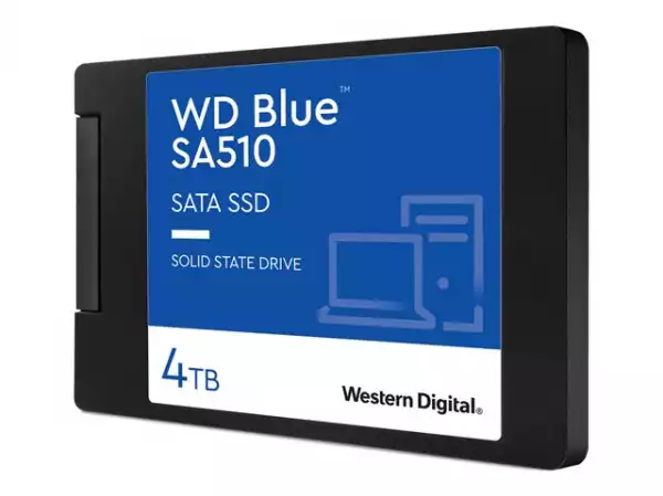 WD Blue SA510 SSD 4TB SATA III 6Gb/s cased 2.5inch 7mm internal single-packed POWERED BY SANDISK WD Blue SA510 SSD 4TB SATA III 6Gb/s cased 2.5inch 7mm internal single-packed POWERED BY SANDISK