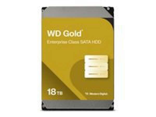 WD Gold 18TB HDD 7200rpm 6Gb/s sATA 512MB cache 3.5inch intern RoHS compliant Enterprise Bulk