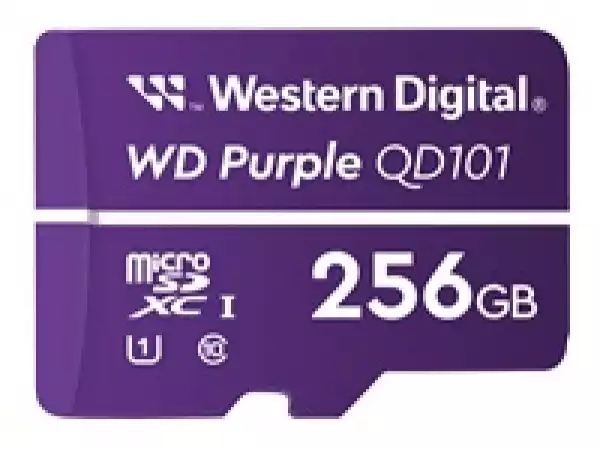 WD Purple 256GB Surveillance microSD XC Class - 10 UHS 1