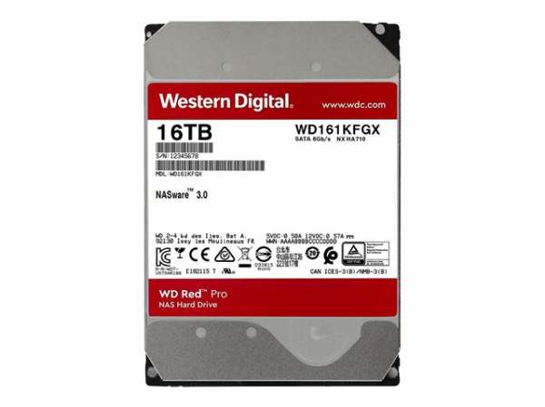 WD Red Pro 16TB 6Gb/s SATA 512MB Cache Internal 3.5inch HDD bulk