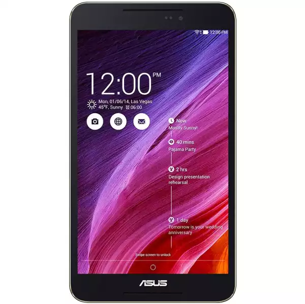 8' IPS 1280*800, Intel 1.3GHz Quad-Core,RAM 1GB, 16GB ROM, SGX544MP2Graphics, CAM Front: 2MP Rear: 5MP,  BT 4.0, GPS, 3G Dual Micro SIM, 1xMicro USB, 1xHead phone, 1xMicro SD, Max 64GB, Miracast, Android 4.3 Jelly Bean, Black