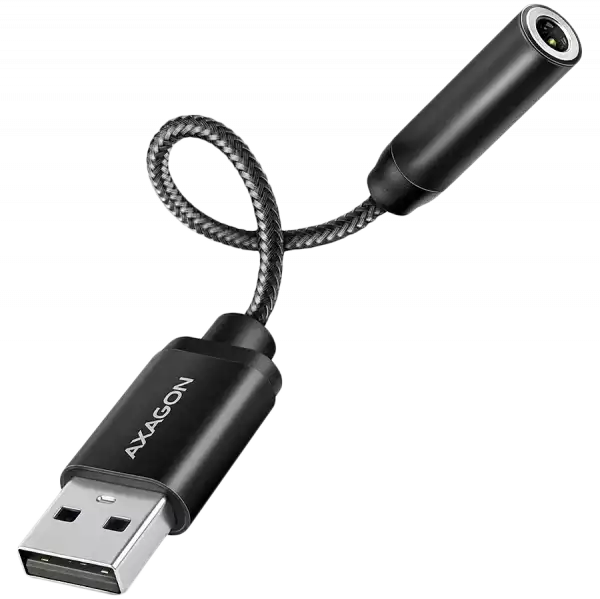ADA-HA USB-A Hi-Res DAC audio adapter. External USB-A sound card to 3,5 mm jack, 384 kHz 32 bit DAC, stereo