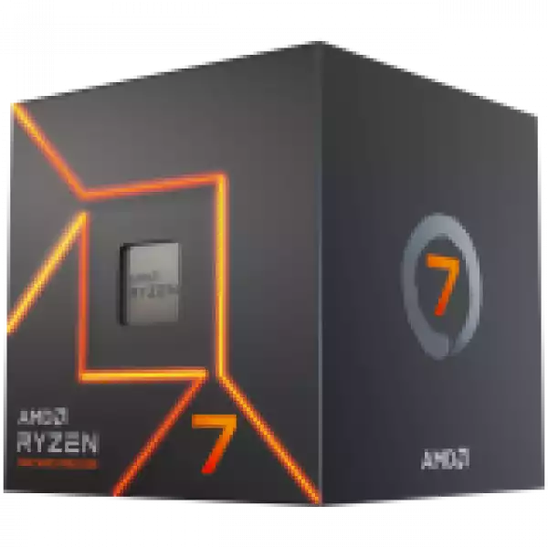 AMD CPU Desktop Ryzen 7 8C/16T 7700 (5.3GHz Max, 40MB,65W,AM5) box, with Radeon Graphics and Wraith Prism Cooler