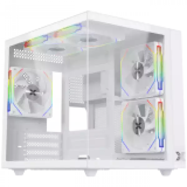 Aqua M Lite Arctic (WH, MATX, U3x1 & U2x1, 2PCS TG, 4PCS G22A Arctic Reverse & 1PC G22A Arctic,ARGB Remote Control Box)