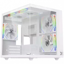 Aqua M Lite Arctic (WH, MATX, U3x1 & U2x1, 2PCS TG, 4PCS G22A Arctic Reverse & 1PC G22A Arctic,ARGB Remote Control Box)