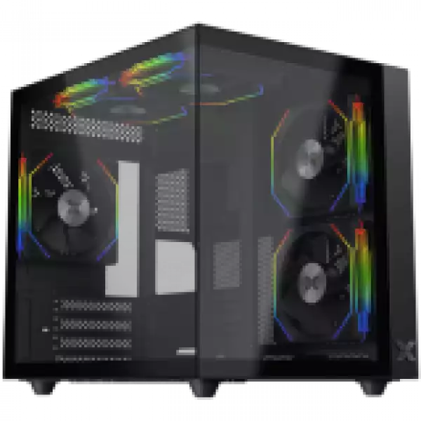 Aqua M Lite (BK, MATX, U3x1 & U2x1, Front & Left TG, 4PCS G22A Reverse & 1PC G22A,ARGB Remote Control Box)