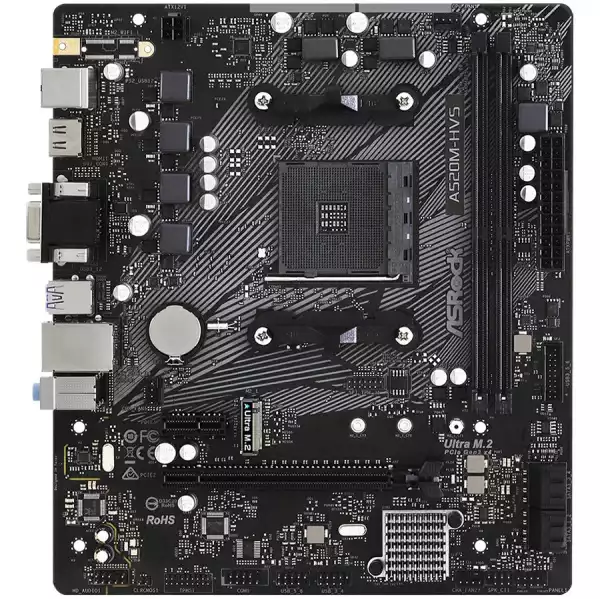 ASROCK A520M-HVS AM4 2xDDR4 1 x PCIe 3.0 x16 1 x PCIe 3.0 x1 D-Sub HDMI mATX MB