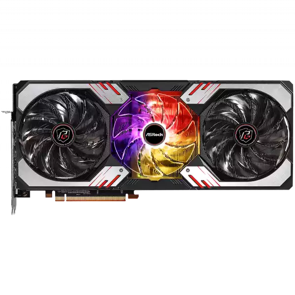 ASROCK Video Card AMD Radeon RX6800 XT Phantom Gaming 16GB OC, GDDR6, 256-bit, 3 x DisplayPort™ 1.4 with DSC, 1 x HDMI™ 2.1 VRR, 3 x 8-pin Power Connectors, Recommended PSU 800W