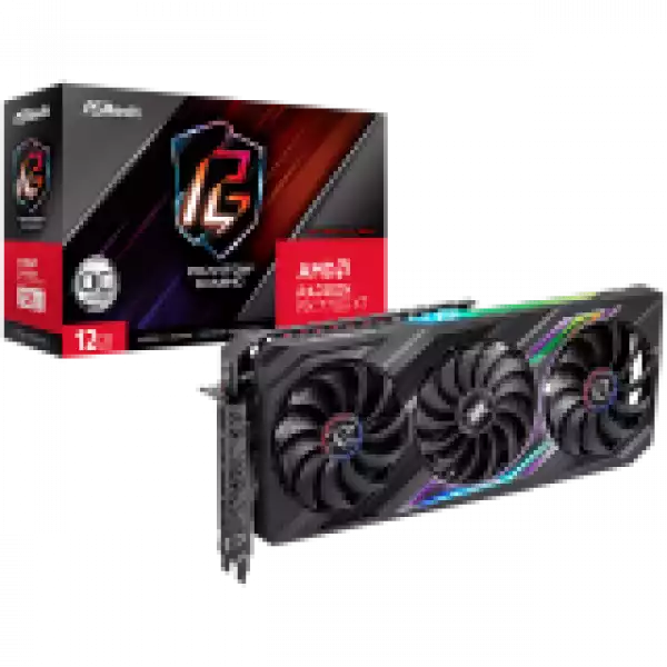 ASROCK Video Card AMD Radeon RX7700XT Phantom Gaming 12GB OC, GDDR6, 192-bit, 3x DisplayPort 2.1, 1x HDMI 2.1, 2x 8-pin Power Connectors, Recommended PSU 750W