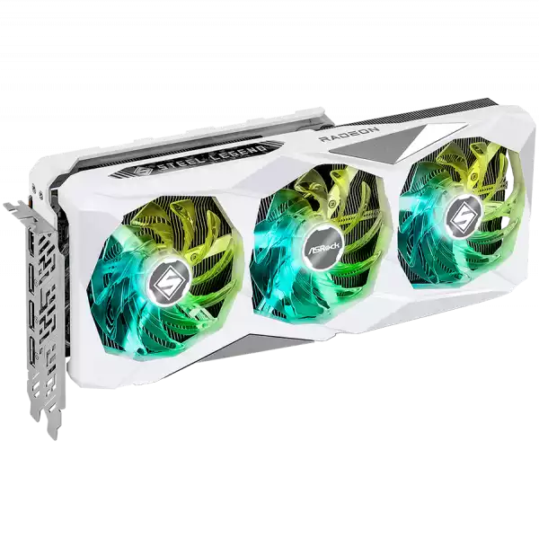 ASROCK Video Card AMD Radeon RX7700XT Steel Legend 12GB OC, GDDR6, 192-bit, 3x DisplayPort™ 2.1, 1x HDMI™ 2.1, 2x 8-pin Power Connectors, Recommended PSU 750W