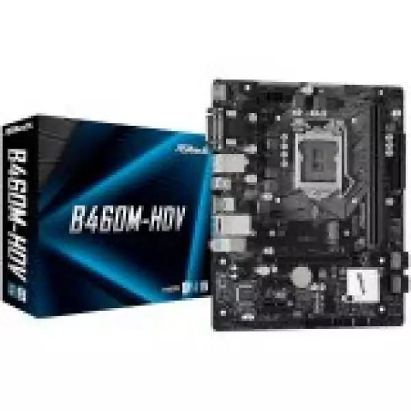 ASROCK Main Board Desktop B460M-HDV (S1200, 2xDDR4,1xPCIe x16,2xPCI Ex1, 4 SATA3 ,1x Ultra M.2,GLAN,VGA,DVI,HDMI,USB 3.2) mATX retail