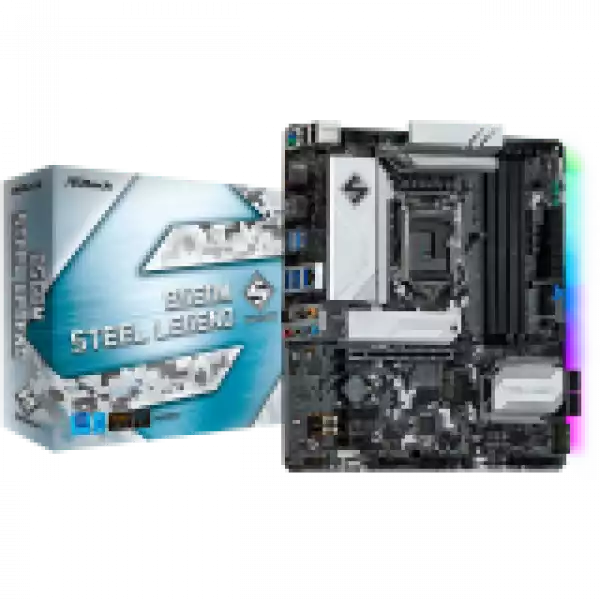 ASROCK Main Board Desktop B560M STEEL LEGEND (S1200, B560, 4xDDR4, 1xPCIe 4.0x16, 2xPCIe 3.0x1, 6xSATA, 1xM.2 PCIe Gen4x4, 1xM.2, 1x USB3.2 Gen2, 6x USB3.2 Gen1, 6x USB2.0, DP, HDMI, 2.5GLAN, POLYCHROME RGB, mATX, Retail)