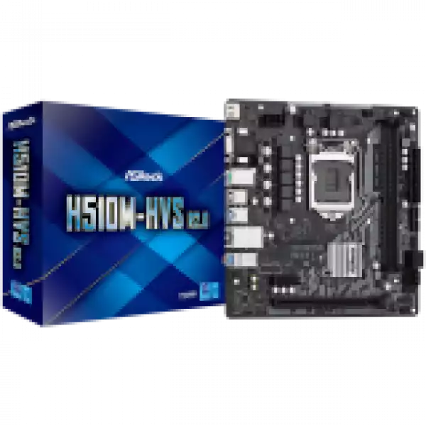ASROCK Main Board Desktop H510 chipset (S1200, 2x DDR4, 1x PCIe 4.0 x16, 1x PCIe 3.0 x1, 4x SATA3, 4x USB 2.0, 2x USB 3.2, GLAN, 1x VGA, 1x HDMI)mATX, Retail