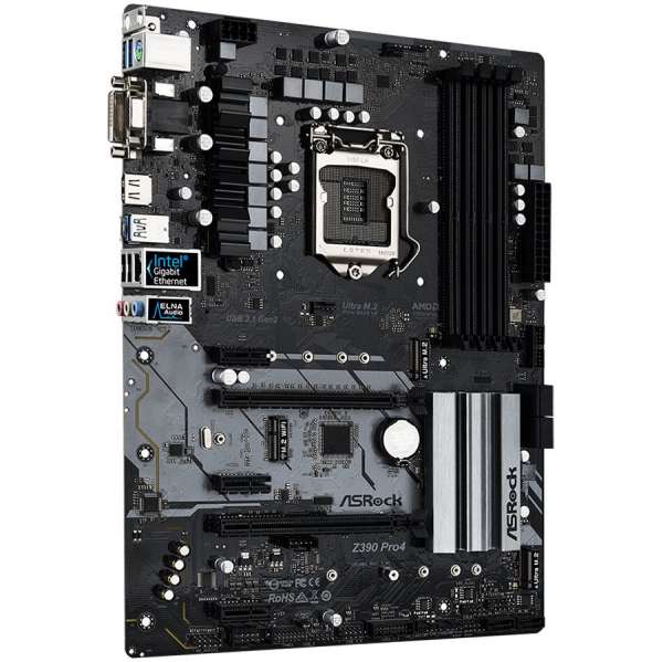 ASROCK Main Board Desktop Z390 (S1151, 4xDDR4,2xPCIe x16,4xPCI Ex1, 6 SATA3, 2xUltra M.2 ,GLAN,VGA, DVI, HDMI, 6 USB 3.1 ) ATX retail
