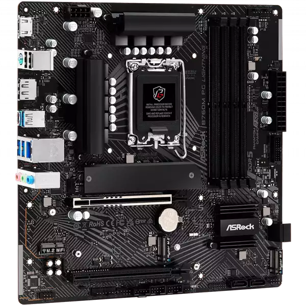ASROCK MB B760 4 x DDR5 1 x HDMI Port 1 x DisplayPort 1.4 1 x Hyper M.2 4 x SATA3 Micro ATX ASROCK MB B760 4 x DDR5 1 x HDMI Port 1 x DisplayPort 1.4 1 x Hyper M.2 4 x SATA3 Micro ATX