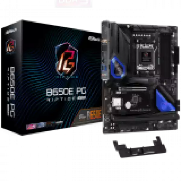 ASROCK MB Desktop B650E PG Riptide Wi Fi, AM5, 4x DDR5, 1x PCIe 5.0 x16, 1x PCIe 3.0 x16, 1x PCIe 4.0 x1, 1x Blazing M.2, 1x Hyper M.2, 1x M.2, 4x SATA3 6.0 Gb/s, 7.1 CH HD Audio, 1x HDMI, 2.5G LAN, 1x USB-C, 6x USB 3.2, 9x USB 2.0