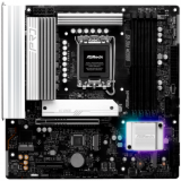 ASROCK MB Desktop B860M Pro Rs, S.1851, 4x DDR5, 1x PCIe 5.0 x16, 1x PCIe 4.0 x4, 1x Blazing M.2, 2x Hyper M.2, 4x SATA3, 2x USB-C, 7x USB 3.2, 6x USB 2.0, 1x RJ-45 2.5GB Lan, 1x HDMI, 1x DP 1.4, mATX ASROCK MB Desktop B860M Pro Rs, S.1851, 4x DDR5, 1x PCIe 5.0 x16, 1x PCIe 4.0 x4, 1x Blazing M.2, 2x Hyper M.2, 4x SATA3, 2x USB-C, 7x USB 3.2, 6x USB 2.0, 1x RJ-45 2.5GB Lan, 1x HDMI, 1x DP 1.4, mATX