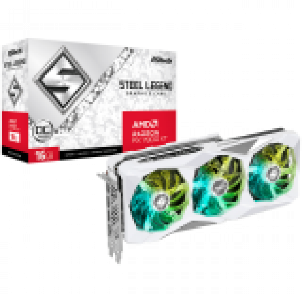 Asrock Video Card AMD Radeon RX7800XT Steel Legend 16GB OC, GDDR6, 256-bit, 3x DisplayPort 2.1, 1x HDMI 2.1, 2x 8-pin Power Connectors, Recommended PSU 800W Asrock Video Card AMD Radeon RX7800XT Steel Legend 16GB OC, GDDR6, 256-bit, 3x DisplayPort 2.1, 1x HDMI 2.1, 2x 8-pin Power Connectors, Recommended PSU 800W