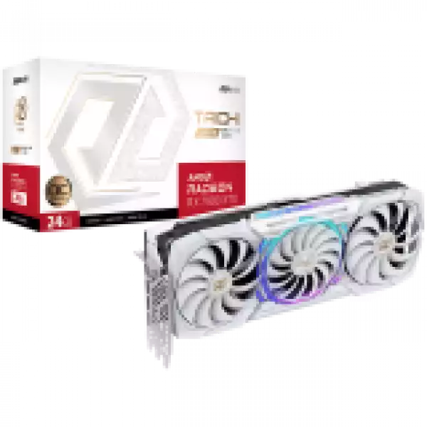 ASROCK Video Card AMD Radeon RX7900XTX Taichi White 24GB OC, GDDR6, 384-bit, 3 x DisplayPort 2.1, 1 x HDMI 2.1, 3 x 8-pin Power Connectors, Recommended PSU 1000W