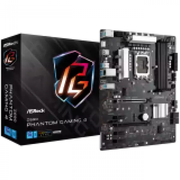 ASROCK Main Board Desktop Z690 Phantom Gaming 4 (S1700, Z690, 4x DDR4, 2x PCIe x16, 3x PCIe x1, 4x SATA3 6.0Gb/s, 2x m.2 PCIe Gen4x4, RAID 0,1,5,10, 10x USB 3.2, 1x USB-C 1x RJ-45 2.5G Lan, HDMI, DP, ATX, Retail ASROCK Main Board Desktop Z690 Phantom Gaming 4 (S1700, Z690, 4x DDR4, 2x PCIe x16, 3x PCIe x1, 4x SATA3 6.0Gb/s, 2x m.2 PCIe Gen4x4, RAID 0,1,5,10, 10x USB 3.2, 1x USB-C 1x RJ-45 2.5G Lan, HDMI, DP, ATX, Retail