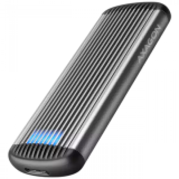 AXAGON EEM2-SA USB micro-B 3.2 Gen 1 - M.2 SATA SSD 30-80mm screwless RIBBED box