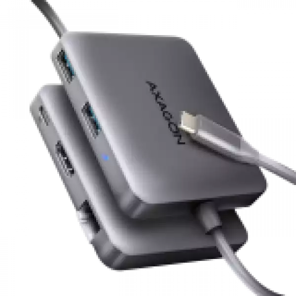 AXAGON HMC-5HL USB 5Gbps hub, 2x USB-A, HDMI 4k/60Hz, RJ-45, PD 100W, 20c