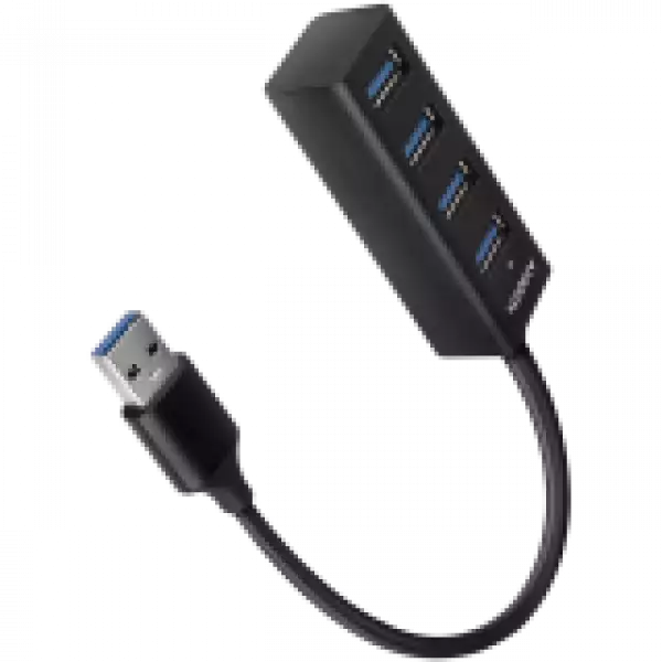AXAGON HUE-M1AL 4x USB 3.2 Gen 1 MINI hub, metal, 1.2m USB-A cable