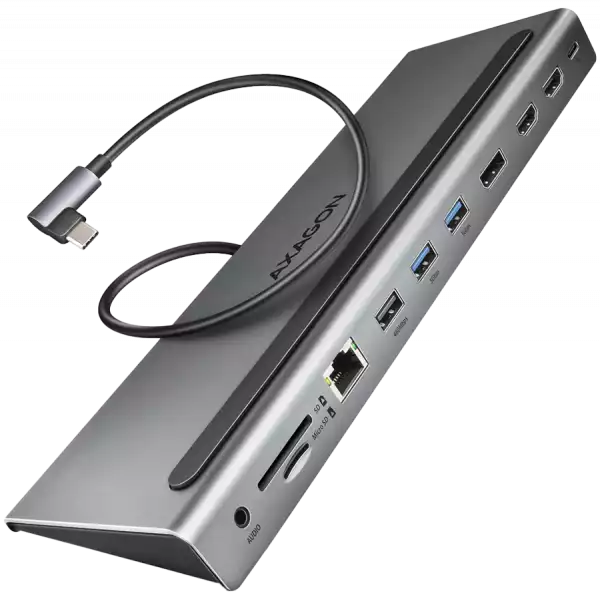 Axagon Multiport USB-C 5Gbps TRIPLE 4K DISPLAY hub HMC-4KX3 Axagon Multiport USB-C 5Gbps TRIPLE 4K DISPLAY hub HMC-4KX3