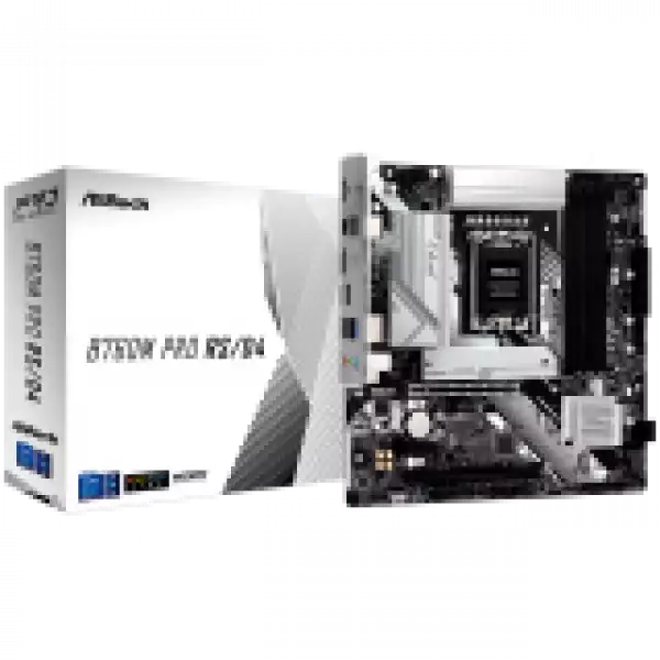 B760M PRO RS/D4 - ASROCK MB Desktop B760M Pro RS (S1700, 4x DDR4, 2x PCIe 4.0 x16, 1x PCIe 4.0 x1, 1x Hyper M.2 PCIe Gen4x4, 4x SATA3, 2x USB-C, 5x USB 3.2, 6x USB 2.0, 1x RJ-45 2.5GB, 1x HDMI, 1x DP, 7.1 HD Audio, micro ATX