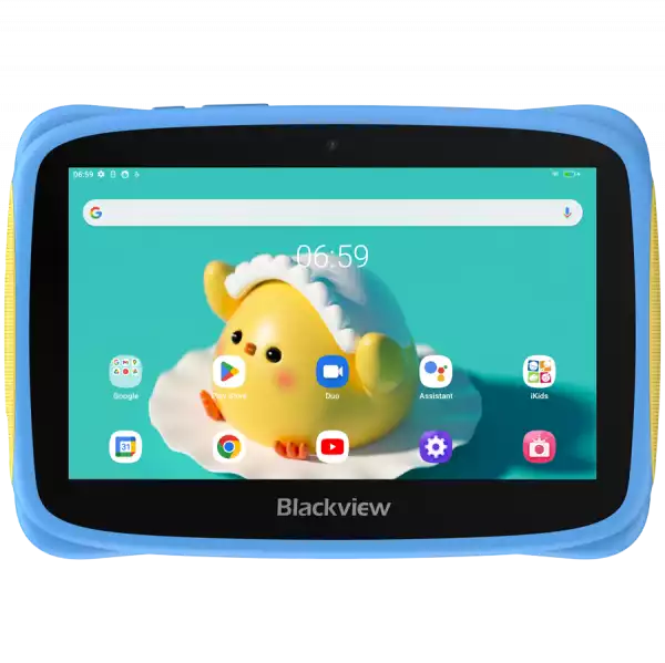 Blackview Tab 3 Kids, Blue, 7-inch HD 1024*600, 7731E Quad-core 1.3GHz, Front 0.3MP; Rear 2MP Camera, 2GB/32GB, 3280mAh battery, Doke 3.0 Go (Android 13), WiFi version, 802.11 b/g/n(2.4GHz), Bluetooth