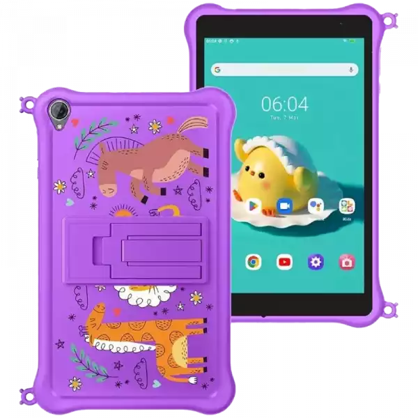 Blackview Tab 5 Kids WiFi 3GB/64GB, 8-inch HD+ 800x1280 IPS, Quad-core, 0.3MP Front/2MP Back Camera, Battery 5580mAh, Type-C, Android 12, SD card slot, EVA case, Purple