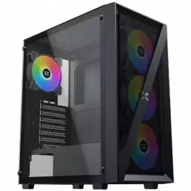 Xigmatek Blade EN40887 ATX/M-ATX/MINI ITX, USB3.0 X1, USB2.0 X2, HD AUDIO, Mehsed Grill Frontpanel & Left Tempered Glass, 4PCS X20C Auto Running LED Fan