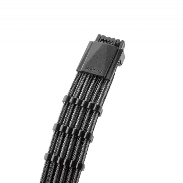 CableMod E-Series Pro ModMesh Sleeved 12VHPWR PCI-e Cable for Super Flower Leadex Platinum / Platinum SE / Titanium / V Gold Pro / V Platinum Pro, EVGA G7 / G6 / G5 / G3 / G2 / P2 / T2 (Carbon, Nvidia 4000 series, 16-pin to Dual 8-pin, 600mm)