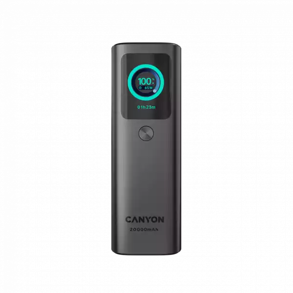 CANYON Built-in cable power bank OnPower 265 20000mAh 165W   Aluminium Dark grey