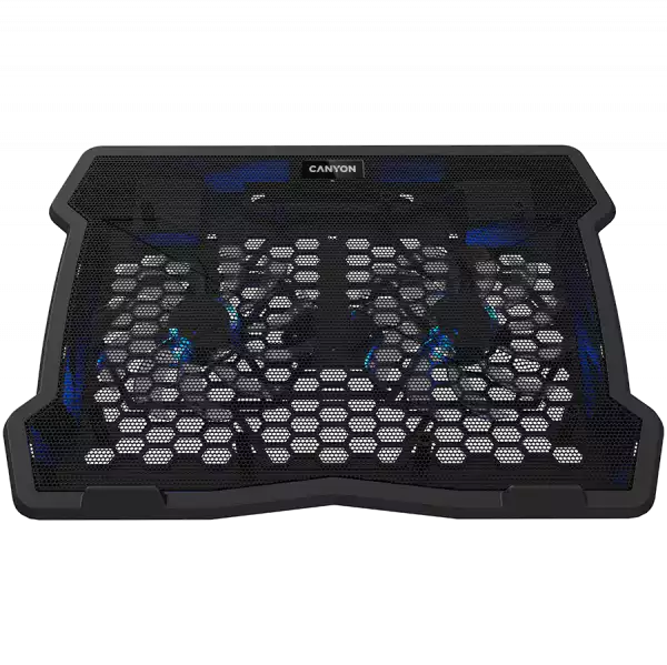 CANYON NS03, Cooling stand dual-fan with 2x2.0 USB hub, support up to 10”-15.6” laptop, ABS plastic and iron, Fans dimension:125*125*15mm(2pcs), DC 5V, fan speed: 800-1000RPM, size:340*265*30mm, 435g
