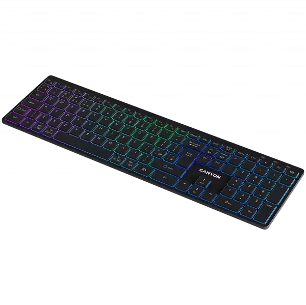 CANYON keyboard HKB-W11 UK/US RGB Dual Mode Wireless Black