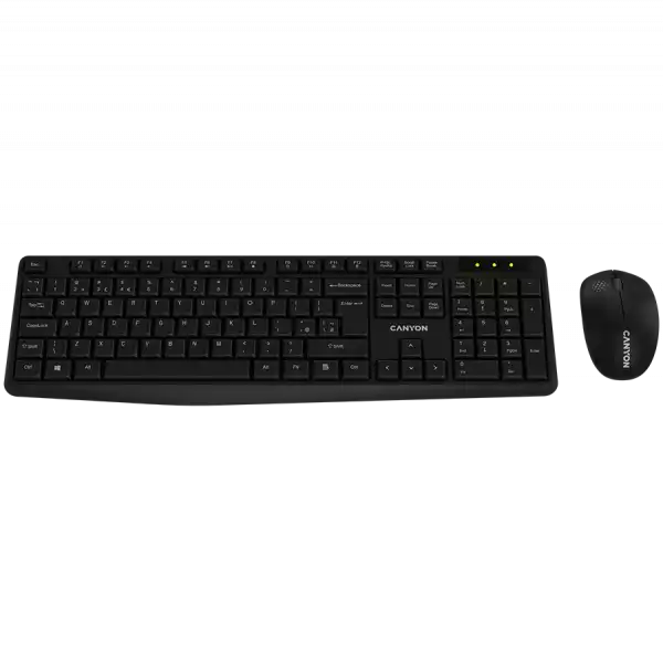CANYON SET-W01 EN/BG Keyboard+Mouse Wireless Black
