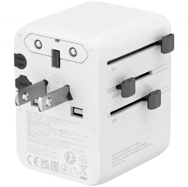 CANYON Travel Adapter OnTour 70 EU/UK/US/AUS 70W White