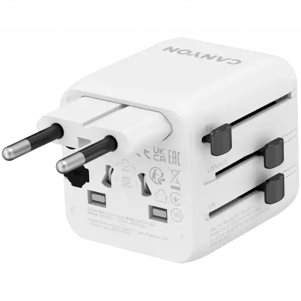 CANYON Travel Adapter OnTour One EU/UK/US/AUS White